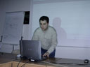 Marek Semančík přednášel 16.3.2005 o práci s tabulkami v Open Office