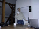 Marek Semančík přednášel 16.3.2005 o práci s tabulkami v Open Office