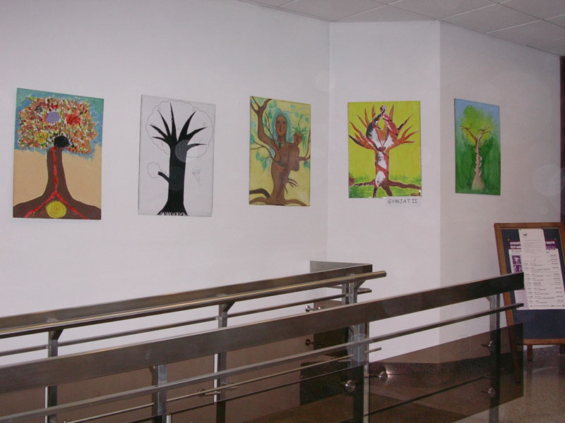 Na stěnách ve vestibulu ve Velké hradební se objevily kresby studentů ústeckého gymnázia