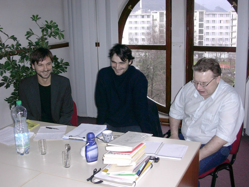 Na téma Nezavedená literatura na nejzazším severu besedoval dr. I. Harák 8.3. s  Petrem Koubkem a Danielem Petrákem