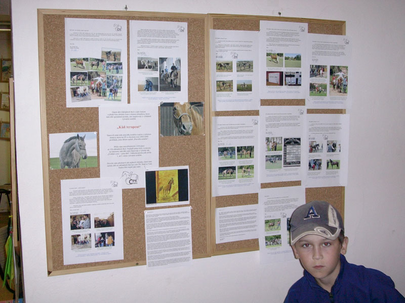 Od 10. dubna je v dětském odd. k vidění výstava kreseb koní, jež namalovaly děti, kterým je poskytována speciální terapie pomocí specificky vycvičených koní