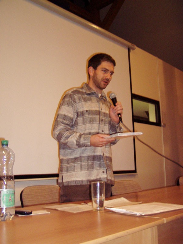 Matěj Spurný při představování knihy Sudetské osudy 31. března 2008