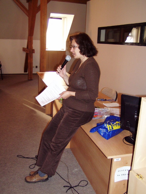 O tajemství novinářské češtiny hovořila Dagmar Cestrová, šéfredaktorka Magazínu Koktejl