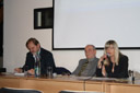 Miloš Hladěna, Jaroslav Zahálka a  Zuzana Kailová při besedě o legislativě platné v EU a ČR a o monitorování znečištění