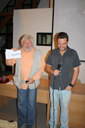 František Šmahel a Michal Izrael Wolf při křtu třetího dílu Černobílé historie na DVD 5. října