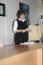 Dr. Renata Mauzerová při besedě o ženách K. H. Máchy 11.5.
